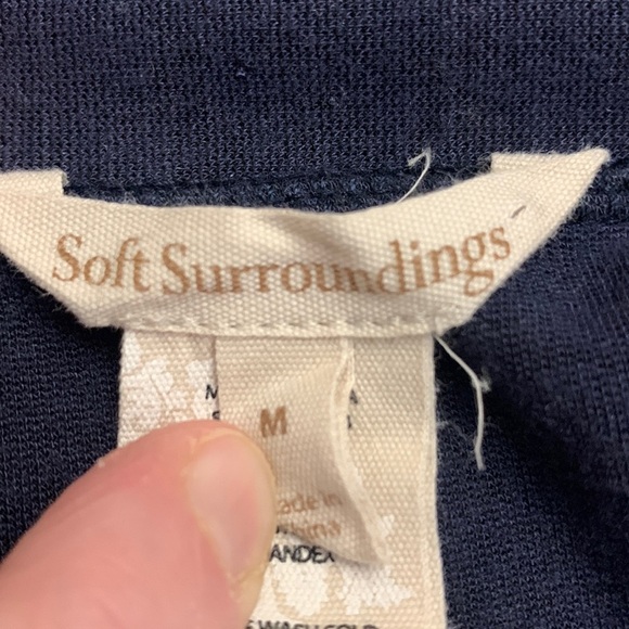 Soft Surroundings Althea Womens Striped Reversible Jacket Peplum Layering Medium - Picture 5 of 8